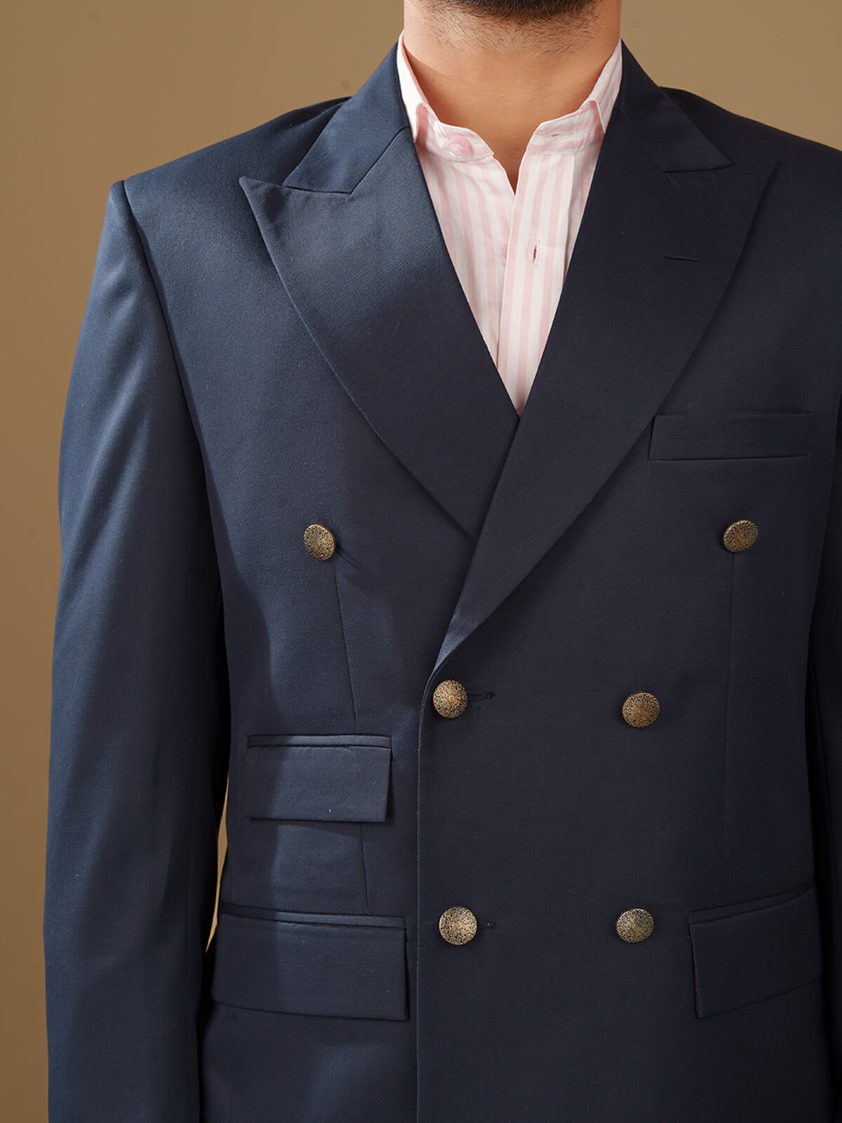Double Breasted All Weather Navy Blue Blazer
